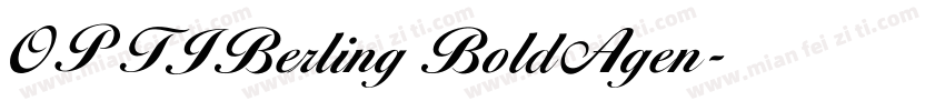 OPTIBerling BoldAgen字体转换